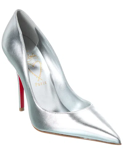 Christian Louboutin Miss Z Leather Pump In Silver