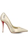 Christian Louboutin Miss Z Leather Pumps In Silver