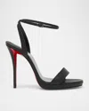 Christian Louboutin Miss Z Leather Red Sole Ankle-strap Sandals In Black