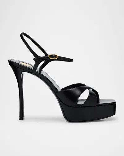 CHRISTIAN LOUBOUTIN MISS Z LEATHER RED SOLE SLINGBACK SANDALS