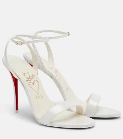 Christian Louboutin Miss Z Leather Slingback Sandals In White