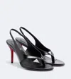 Christian Louboutin Miss Z Infradita 80 Leather Sandals In Black