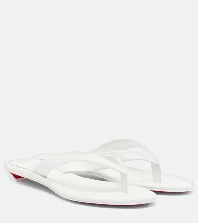 Christian Louboutin Miss Z Leather Thong Sandals In Multi