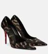 Christian Louboutin Miss Z Leopard-print Velvet Pumps In Black