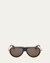 Christian Louboutin Aviator Metal Sunglasses In Brown
