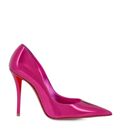 Christian Louboutin Miss Z Metallic Calf Leather Pumps 100 In Pink