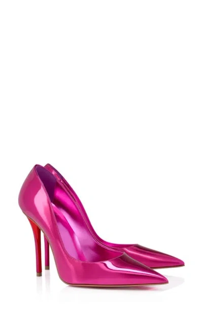 Christian Louboutin Woman Pumps Magenta Size 8 Leather In Billy