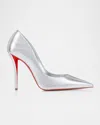 Christian Louboutin Miss Z Pumps In Silver Laminated Nappa Leather In Metallic