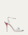 Christian Louboutin Miss Z Metallic Leather Red Sole Sandals