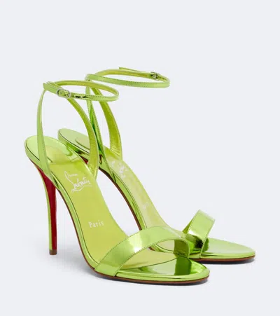 Christian Louboutin Miss Z Mirrored Leather Sandals In Multi