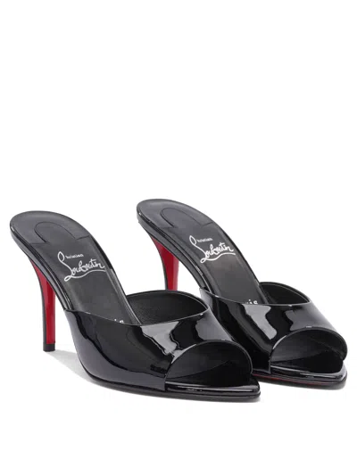 Christian Louboutin Miss Z Mule 80 Patent/lining In Black