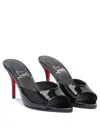 Christian Louboutin Women Miss Z Mule Leather Sandals In Black