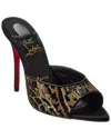 Christian Louboutin Miss Z Ocelot Lurex And Leather-trimmed Sequined Satin Mules