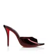 Christian Louboutin Miss Z Patent Leather Mules 100 In Black