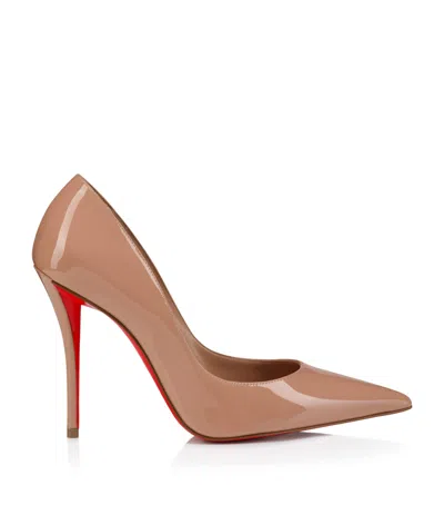 Christian Louboutin Miss Z Patent Leather Pumps 100 In Brown