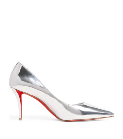 Christian Louboutin Miss Z Patent Leather Pumps  80 In Silver