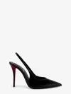 Christian Louboutin Miss Z Sling Patent Leather Slingback Pumps 100 In Black