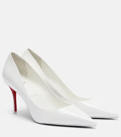 Christian Louboutin Miss Z Patent Leather Pumps In White