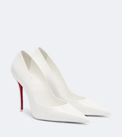Christian Louboutin Miss Z Patent Leather Pumps In White