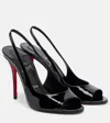 Christian Louboutin Sofia Z 110 Slingback Sandals In Patent Leather In Black