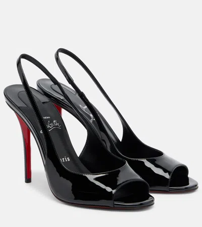 Christian Louboutin Sofia Z Slingback Pumps In Black Patent Leather