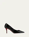 Christian Louboutin Glossy Pointed Toe High Heel Pumps In Black