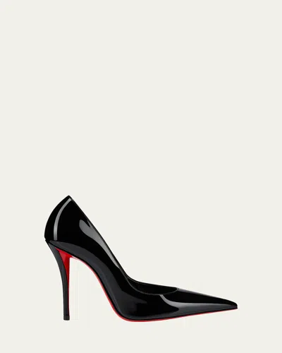 CHRISTIAN LOUBOUTIN MISS Z PATENT RED SOLE PUMPS