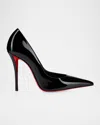 Christian Louboutin Miss Z Patent Leather Pumps 120 In Black