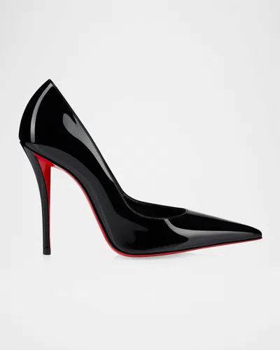 CHRISTIAN LOUBOUTIN MISS Z PATENT RED SOLE PUMPS