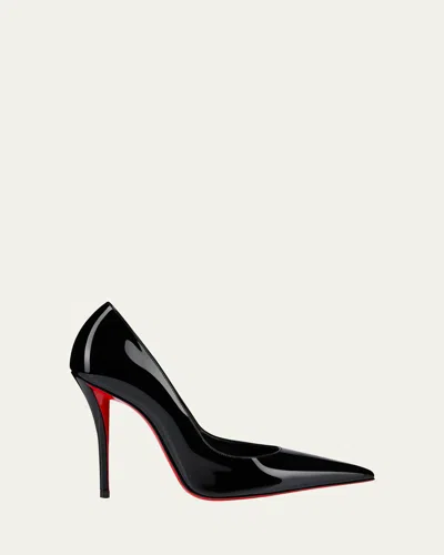 CHRISTIAN LOUBOUTIN MISS Z PATENT RED SOLE PUMPS