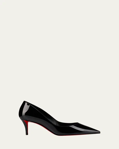 Christian Louboutin Glossy Pointed Toe High Heel Pumps In Multi