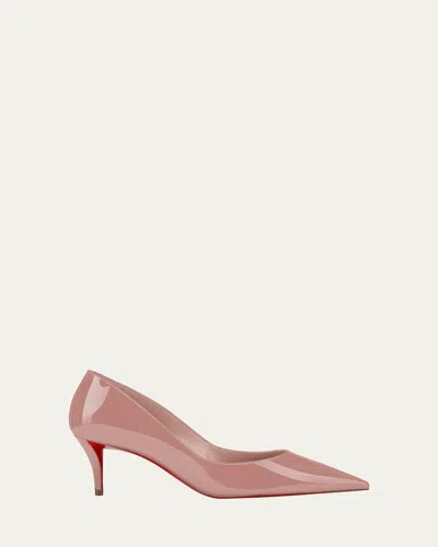 Christian Louboutin Miss Z Patent Red Sole Pumps In Vintage Rose