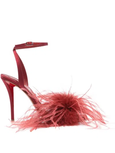 CHRISTIAN LOUBOUTIN MISS Z PLUMES SANDALS