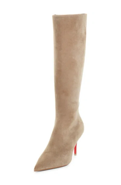 Christian Louboutin Miss Z Pointed Toe Boot In Neutral