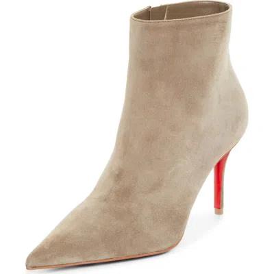 Christian Louboutin Miss Z Pointed Toe Bootie In Neutral