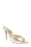 Christian Louboutin Miss Z Pointed Toe Metallic Sandal In Multi