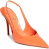 Christian Louboutin Miss Z Pointed Toe Slingback Pump In Orange