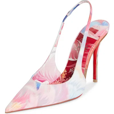 Christian Louboutin Miss Z Pointed Toe Slingback Pump In Multi