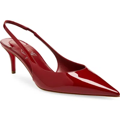 Christian Louboutin Miss Z Pointed Toe Slingback Pump In Red