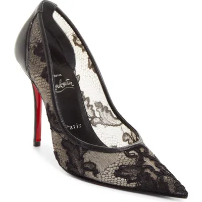 Christian Louboutin Miss Z Pointy Toe Lace Pump In Black