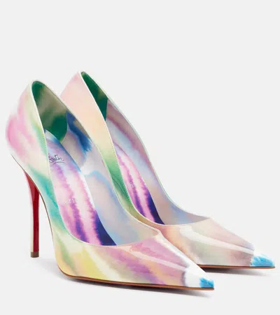 Christian Louboutin Miss Z Printed Patent Leather Pumps In Multi