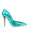 Christian Louboutin Miss Z Metallic Leather Pump In Iceberg