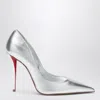 Christian Louboutin Miss Z Pumps In Silver Laminated Nappa Leather
