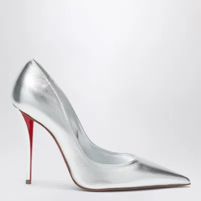 CHRISTIAN LOUBOUTIN CHRISTIAN LOUBOUTIN MISS Z PUMPS IN SILVER LAMINATED NAPPA LEATHER