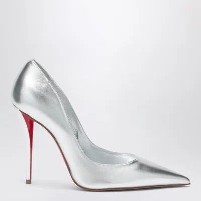 CHRISTIAN LOUBOUTIN CHRISTIAN LOUBOUTIN MISS Z PUMPS IN SILVER LAMINATED NAPPA LEATHER WOMEN