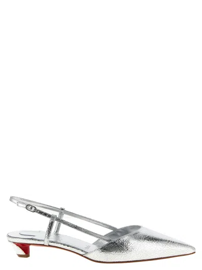 CHRISTIAN LOUBOUTIN MISS Z PUMPS SILVER