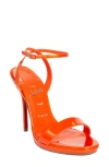 Christian Louboutin Loubigirl 85 Orange Leather Sandals