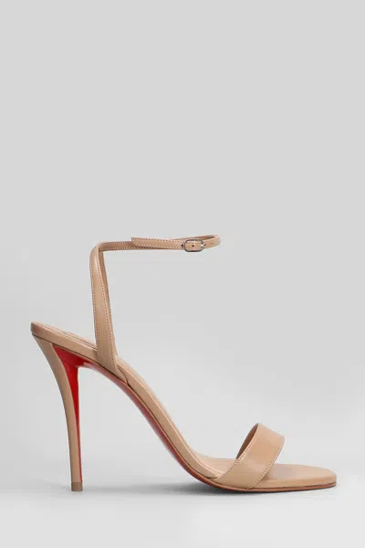 Christian Louboutin Miss Z Sandal 100 Sandals In Powder Leather In Neutral