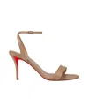 Christian Louboutin Womens Nude Loubigirl 100 Leather Heeled Sandals In Pink