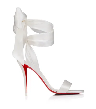 Christian Louboutin Miss Z Sandale Du Désert Silk Sandals 100 In White